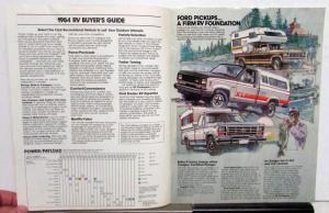 1984 Ford Dealer Sales Brochure RV Buyers Guide Campers Trucks Towing Trailering