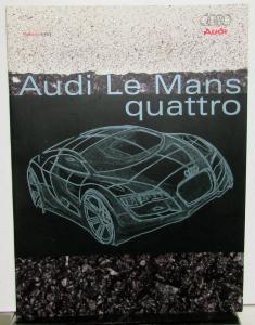 2003 Audi Le Mans Quattro Concept Press Kit