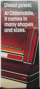 1983 Olds Cutlass Delta 88 Custom Cruiser Toronado 98 DIESEL Power Sales Folder