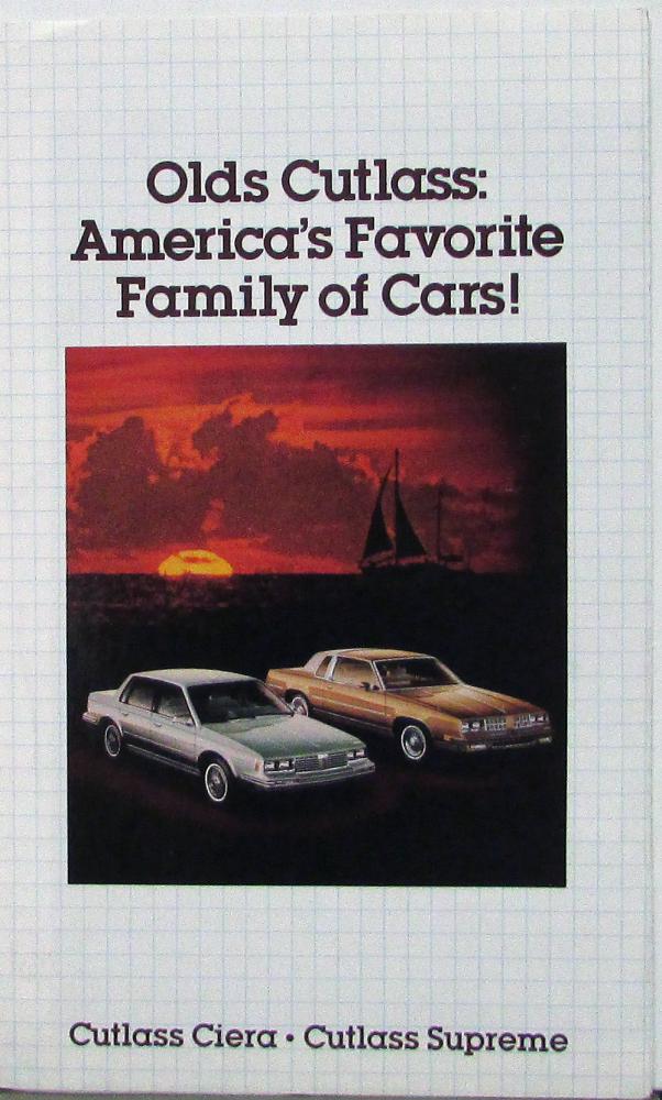 1982 Oldsmobile Cutlass Ciera Supreme Cruiser Sales Folder Original