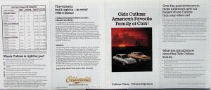 1982 Oldsmobile Cutlass Ciera Supreme Cruiser Sales Folder Original