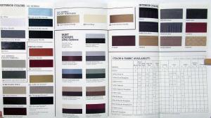 1985 Oldsmobile Color Chip and Fabric Folder Original