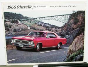 1966 Chevrolet Chevelle 300 Super Sport Malibu Wagons Color Brochure Revised R1