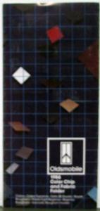 1986 Oldsmobile Color Chip &Fabric Sales Folder & Ext/Int Color Combination Sht
