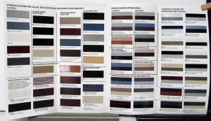 1986 Oldsmobile Color Chip &Fabric Sales Folder & Ext/Int Color Combination Sht