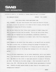 1973 Saab 99 Press Photo and Releases 0042 - Vail Police