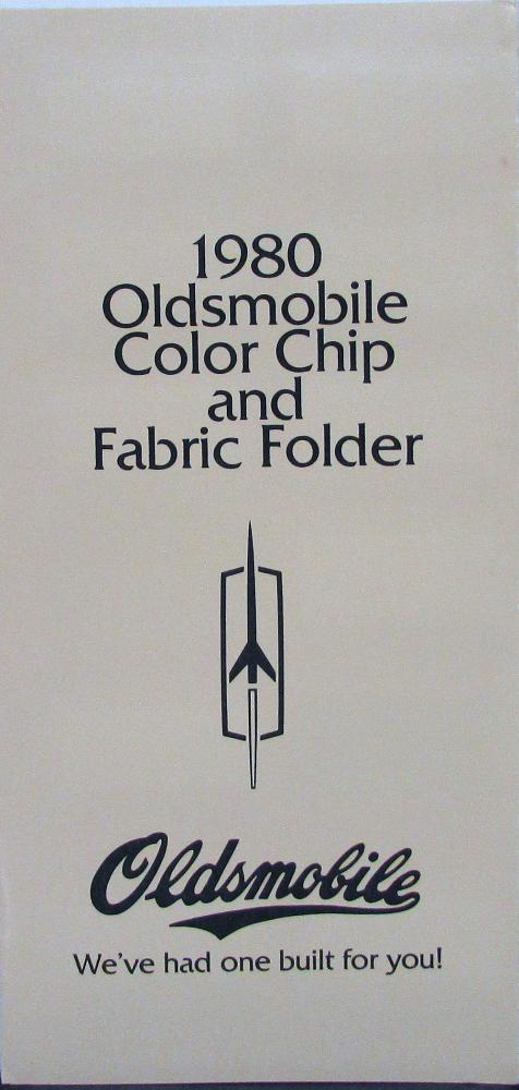 1980 Oldsmobile Color Chip & Fabric Sales Folder Seat & Fabric Availability Orig