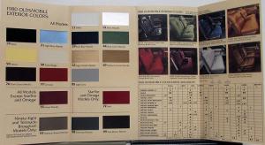 1980 Oldsmobile Color Chip & Fabric Sales Folder Seat & Fabric Availability Orig