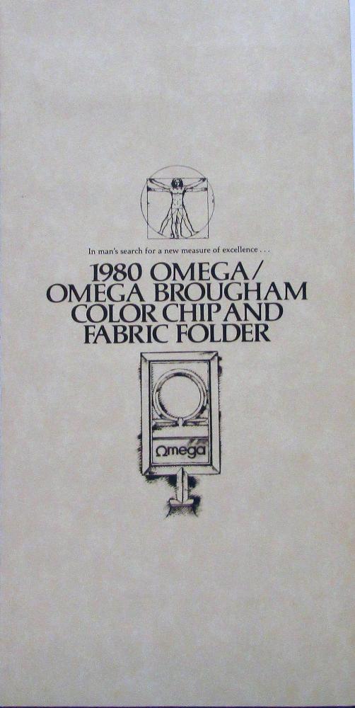 1980 Oldsmobile Omega Brougham Color Chip & Fabric Sales Folder Original