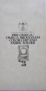 1980 Oldsmobile Omega Brougham Color Chip & Fabric Sales Folder Original