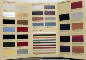 1980 Oldsmobile Omega Brougham Color Chip & Fabric Sales Folder Original