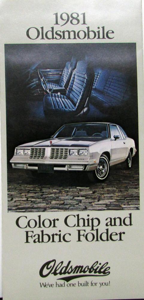 1981 Oldsmobile Color & Fabric Sales Folder Vinyl Accent Stripes Seating Orig