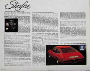 1976 Oldsmobile Starfire Supercoupe Sales Folder Features Options Specs Orig