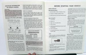 1974 GMC Motor Home Chassis Owners & Drivers Manual RV Care & Op Instructions