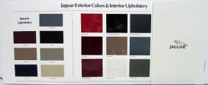 1989 Jaguar Color & Upholster Guide Brochure XJ-S XJ6 Vanden Plas