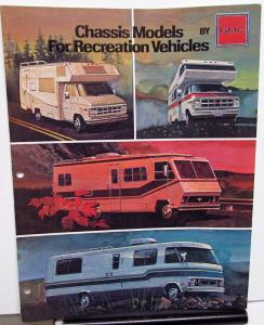 1979 GMC Recreation Vehicles Chassis Camper Motor Home Sales Brochure Original