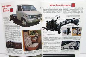 1979 GMC Recreation Vehicles Chassis Camper Motor Home Sales Brochure Original