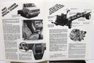 1983 GMC 6.2 Diesel Chassis Models For RVs Dealer Brochure Camper Motor Home