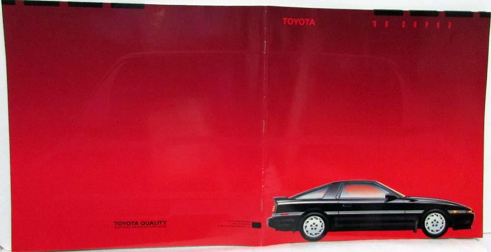 1989 Toyota Supra Sales Brochure
