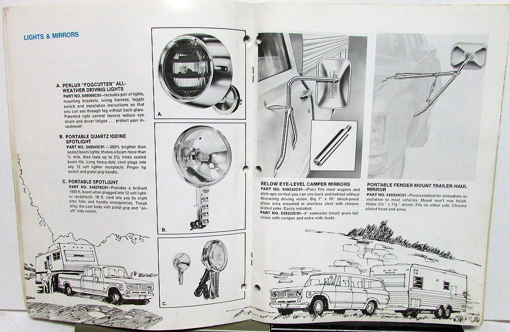 1974 International Trucks IH Dealer Recreational Vehicle Accessories RV