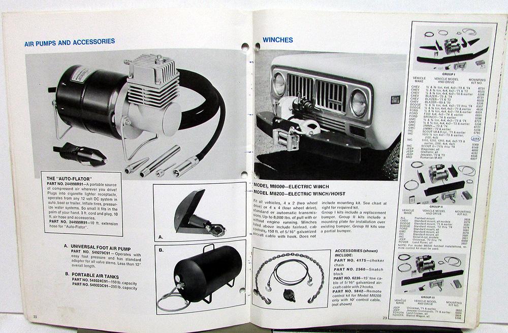 1974 International Trucks IH Dealer Recreational Vehicle Accessories RV