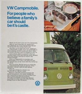 1977 VW Campmobile Sales Brochure Folder