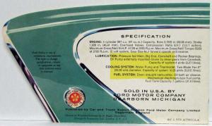 1960 Ford Anglia Color Sales Brochure - Green - Original