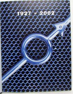 Volvo Cars 1927-2002 75th Year Historical Booklet Dealer Sales Brochure