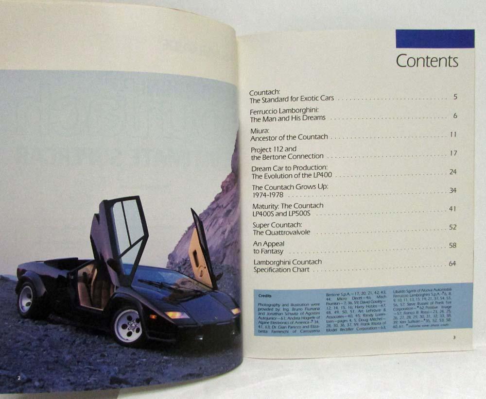 1986 Lamborghini Countach the Ultimate Supercar Consumer Guide Magazine ...