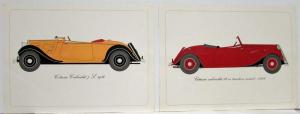 1976 Citroen Illustrative Plates of 1934 1935 and 1939 Models - French