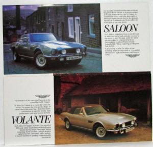 1982 Aston Martin Lagonda Dealer Sales Brochure Saloon Vantage Lagonda Volante