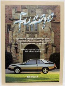 1982 Renault Fuego Car & Driver Article Reprint