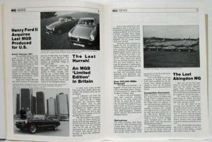 1981 MG Magazine Official Publication for Enthusiasts No 6 Spring w/ Art Reprint