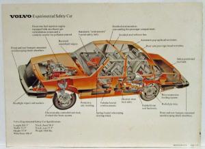 1972 Volvo Experimental Safety Car Tri-fold Brochure