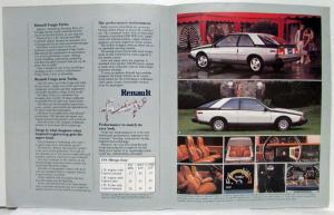 1983 Renault Fuego Sales Brochure