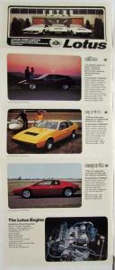 1978 1979 1980 1981 Lotus Sales Folder Brochure