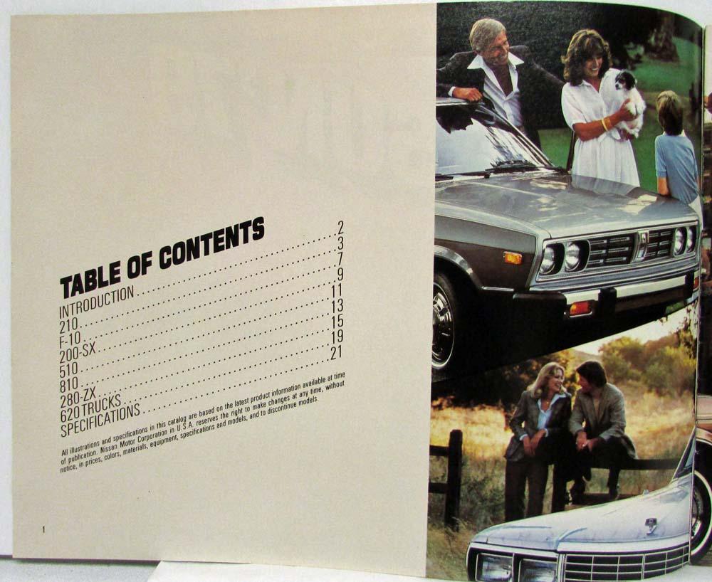 1979 Datsun Full Line Sales Brochure 210 F-10 200-SX 510 810 1979 Datsun Full Line Sales Brochure 210 F-10 200-SX 510 810