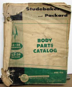 1953 to 58 Studebaker 1957 1958 Packard Body Parts Catalog Book 1954 1955 1956
