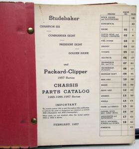 1955 56 57 Studebaker 1957 Packard Clipper Chassis Parts Catalog Book Dealer