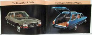 1978 Peugeot 504 Sales Folder Brochure with Spec Sheet