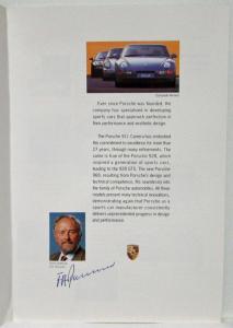 1992 Porsche Sales Brochure with Technical Data Sheet - 911 968 928 GTS