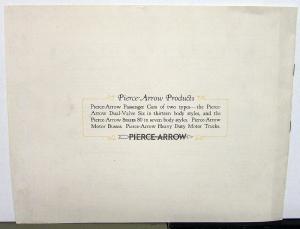 1925 Pierce Arrow Dealer Sales Brochure Series 80 Models 3 Tone Color Original