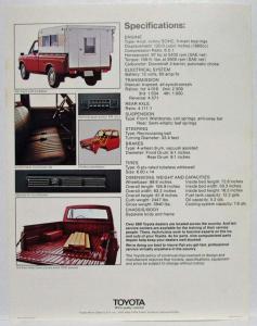1972 Toyota Hi-Lux Pickup Sales Brochure