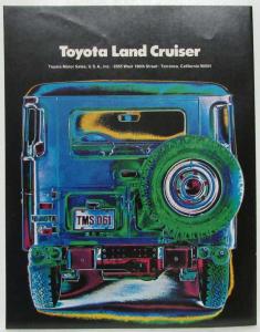 1972 Toyota Land Cruiser Sales Brochure