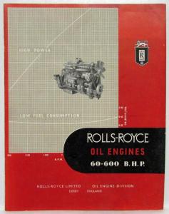 1956 Rolls-Royce Oil Engines Sales Brochure - 60-600 BHP