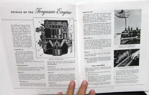 1948-1951 Ferguson To-20 Tractor Owners Manual Operation Care Maintenance Repro