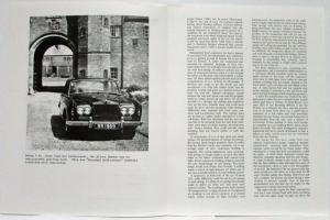 1969? Rolls-Royce Press Kit Loose Literature