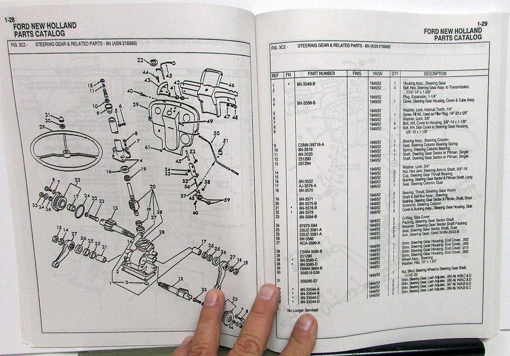 19391952 Ford Tractor 9N 2N 8N Assembly Manual Service Parts Catalog