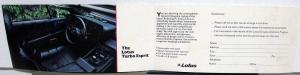 1981-1987 Lotus Turbo Esprit Sales Mailer