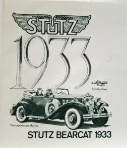 1933 Stutz Bearcat 11 Cent Stamps First Day Cover Signed by Artist Ken Dallison